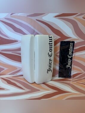 Juicy Couture White Eye Glass Case